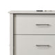 Kele Wide Dresser | 6 Drawers w Silver Handles | White Laminate