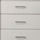 Kele Wide Dresser | 6 Drawers w Silver Handles | White Laminate