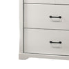 Lara Wide Dresser | 6 Drawer w Black Handles | White Lamination