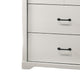 Lara Wide Dresser | 6 Drawer w Black Handles | White Lamination