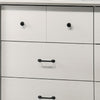 Lara Wide Dresser | 6 Drawer w Black Handles | White Lamination