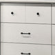 Lara Wide Dresser | 6 Drawer w Black Handles | White Lamination