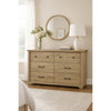 Lara Wide Dresser | 6 Drawer w Black Handles | White Lamination