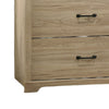 Lara Wide Dresser | 6 Drawer w Black Handles | Farmhouse Light Oak Brown