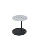 Ory Side End Table | 16" Round Gray Glass Top w Adjustable Height