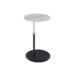 Ory Side End Table | 16" Round Gray Glass Top w Adjustable Height