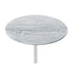 Ory Side End Table | 16" Round Gray Glass Top w Adjustable Height