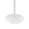 Ciry Side End Table | 18" Round Marble Glass Top | Steel Base | White