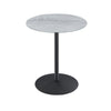 Ciry Side End Table | 18" Round Gray Marble Glass Top | Steel Base