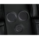 Jasi Power Reclining Loveseat w Cupholders | LED | Black Leather Aire