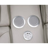 Jasi Power Reclining Loveseat w Cupholders | LED | White Leather Aire
