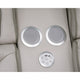 Jasi Power Reclining Loveseat w Cupholders | LED | White Leather Aire