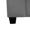 Inny Loveseat | 67" | 4 Throw Pillows | Light Gray Linen w Black Legs