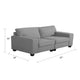 Inny Loveseat | 67" | 4 Throw Pillows | Light Gray Linen w Black Legs