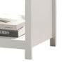 Kele Nightstand | 1 Drawer w Silver Handle | 1 Lower Open Shelf | White