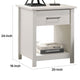 Kele Nightstand | 1 Drawer w Silver Handle | 1 Lower Open Shelf | White
