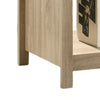Kele Nightstand | 1 Drawer w Black Handle | 1 Shelf | Light Oak Brown