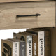 Kele Nightstand | 1 Drawer w Black Handle | 1 Shelf | Light Oak Brown