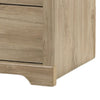 Lara Nightstand | 2 Drawers | Top Open Shelf | USB Ports | Light Oak Brown