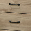 Lara Nightstand | 2 Drawers | Top Open Shelf | USB Ports | Light Oak Brown