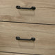 Lara Nightstand | 2 Drawers | Top Open Shelf | USB Ports | Light Oak Brown