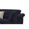 Ari 100" Sectional Sofa Set w Storage Ottoman | Black Tufted Back | 2 Pillows