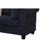 Ari 100" Sectional Sofa Set w Storage Ottoman | Black Tufted Back | 2 Pillows