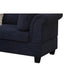 Ari 100" Sectional Sofa Set w Storage Ottoman | Black Tufted Back | 2 Pillows