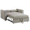 Mea 55" Convertible Sleeper Loveseat | 2 Pillows | USB | Gray Corduroy