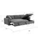 Sery 101" Sleeper Sectional Sofa w Storage Chaise | Pillows | Gray Chenille