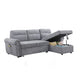 Heny Sleeper Sectional Sofa Storage Chaise | USB Ports | Gray Chenille 97"