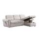 Heny Sleeper Sectional Sofa Storage Chaise | USB Ports | Beige Chenille 97"