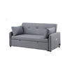 Dely Convertible Sleeper Sofa | 2 Pillows | Gray Linen Tufted Cushions 69"