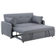 Dely Convertible Sleeper Sofa | 2 Pillows | Gray Linen Tufted Cushions 69"