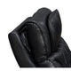 Jasi Power Reclining Sofa w Cupholders | LED | Black Leather Aire 84"