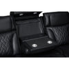 Jasi Power Reclining Sofa w Cupholders | LED | Black Leather Aire 84"