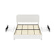 Lez Queen Size Platform Bed | 2 Storage Drawers | Ivory Boucle Upholstery
