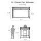 Ady Twin Size Loft Bed with Ladder & Guardrails | Black Metal Frame