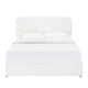 Lez Queen Size Platform Bed | 4 Storage Drawers | Ivory Boucle Upholstery