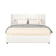 Deny Queen Storage Bed | 4 Drawers | Channel Tufted Ivory Boucle Upholstery