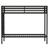 Ady Twin Over Twin Bunk Bed with Ladder & Guardrails | Black Metal Frame