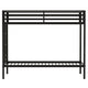 Ady Twin Over Twin Bunk Bed with Ladder & Guardrails | Black Metal Frame
