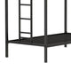 Ady Twin Over Twin Bunk Bed with Ladder & Guardrails | Black Metal Frame