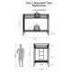 Ady Twin Over Twin Bunk Bed with Ladder & Guardrails | Black Metal Frame
