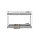 Ady Low Profile Twin Over Twin Bunk Bed with Ladder | White Metal Frame