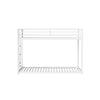 Ady Low Profile Twin Over Twin Bunk Bed with Ladder | White Metal Frame