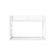 Ady Low Profile Twin Over Twin Bunk Bed with Ladder | White Metal Frame