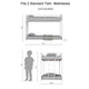 Ady Low Profile Twin Over Twin Bunk Bed with Ladder | White Metal Frame