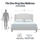 Heny King Size Bed with Wingback Tall Headboard | Ivory Fabric Upholstery