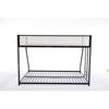 Ady Low Profile Twin Over Full Bunk Bed with Mesh Guardrail | Black Metal